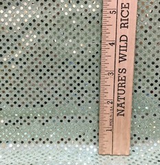 Fabric Light Green Color Shimmering Disco Glitter Dots Sequins Synthetic Blend