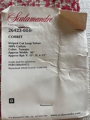 Scalamandre fabric – Corbet in Tomato 1 7/8 yards +