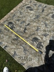 NEW SAFARI animals Sheer Fabric Voile Elephants Giraffe Gray Green 7 YDS Leopard