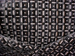 16-3/8 Groundworks GWF-3703 Menger Velvet Black Square Upholstery Fabric