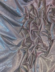 BTY Iridescent Lurex Glitter 4Way Stretch Fabric – Silver, Pink/Blue Color Shift