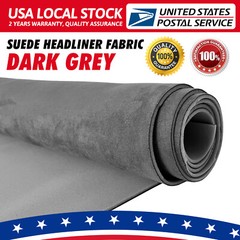 2x 60” Gray Automotive Headliner Fabric – MGT OEM – 1/9″ Foam Back 60″W US