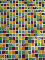 3.5 yds x 44” Lil Ones Dena Designs Colorful Squares Cotton Fabric Unisex Baby