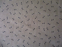 6 YDS DK TAN BACKGROUND BROWN DOTS 100% COTTON FABRIC OOP