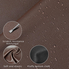 Faux Leather Brown PU Leather Fabric 36″ X 54″ 1 Yard 0.8 Mm Thickness Synthetic