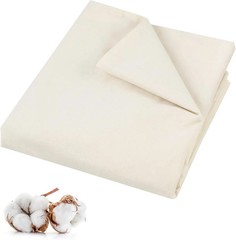 100% Cotton Muslin Fabric, 63 Inch X 2 Yards Unbleached Fabric by The Yard | Med