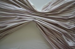 20+ YDS AVAIL / P. KAUFMANN/ LILAC and WHITE STRIPE / MED WEIGHT / 100% COTTON /
