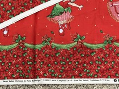 Sweet Ballet Christmas Fabric Border BTY Patty Reed Designs 2004 Laurie Campbell