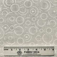 Tonal Circles Low Volume White on White 100% cotton BTHY by the half yard