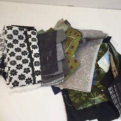 1 Pound 12 Ounces Cotton Print Fabric Quilt Scraps Leftovers O