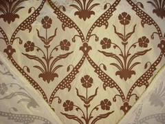14-5/8Y Groundworks GWF-2442 Angelica Trellis Mocha Drapery Upholstery Fabric