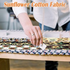 200 Pcs Sunflower Quilting Fabric Strips Jelly Roll Precut Sewing Crafts