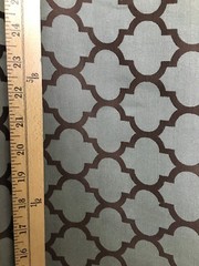 STONE BLUE BROWN Trellis Brocade Upholstery Drapery Fabric (54 in.) Sold BTY