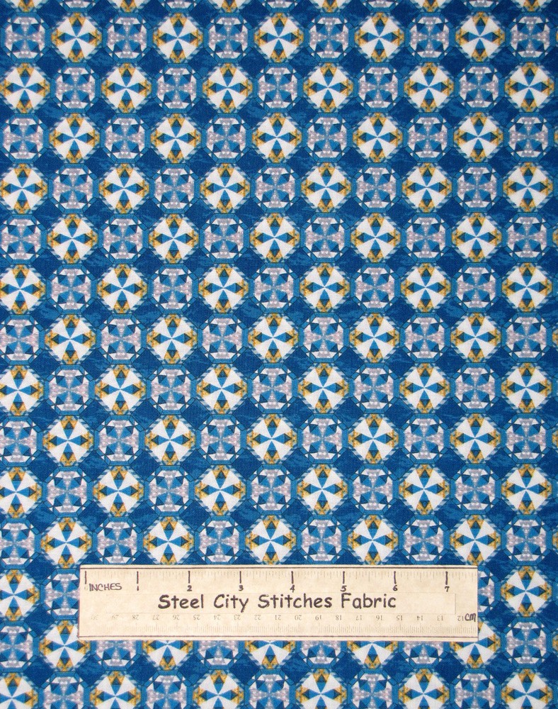 Geometric Cheater Quilt Block Design Fabric Cotton Elizabeth’s Studio By Yard