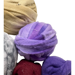 5 Fleece Fabric Rag Balls 13 oz Ready For Rugs Or Crafts Tan Purple Burgundy