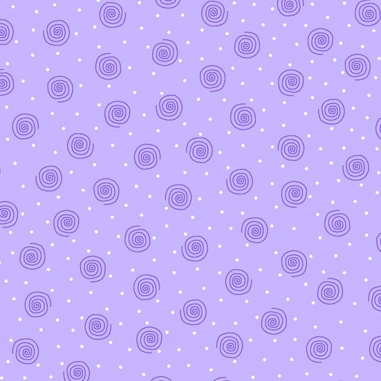 Swirls Purple Flannel Fabric