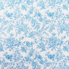 Threadart Cotton Quilting Fabric By The Yard – Vintage – Lt. Blue Toile