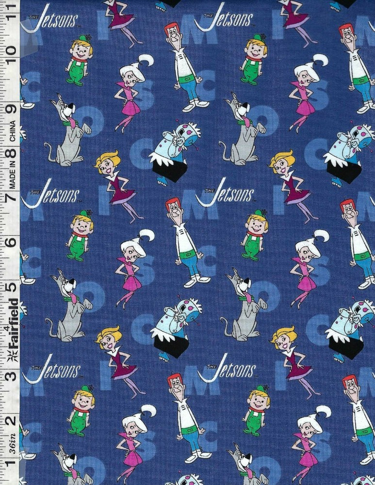 Blue Jetsons Characters by Camelot Fabrics bty