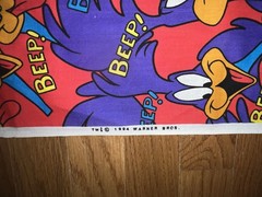 Vintage Roadrunner Beep Beep Lot Of Fabric 7.5 Yards