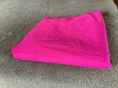 17’ Red Poly Material -10’ by 44” 7’ by 42”-1 Side Selvage Cut of 2”