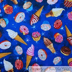 BonEful FABRIC FQ Cotton Quilt Aqua Blue Water Pink Little Sea Horse Fish Stripe