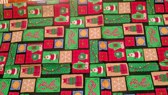 Fabric Spectrix “Icons” of Christmas Star Santa Presents Lights 14″ x 23″ $2.35