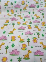 Cotton fabric 100%  3 yards Cute Jungle Safari Adventure 108″ x 44″ uncut