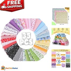 35 Cotton Fat Quarters – Machine Washable Floral Fabric for Quilting