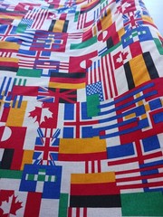 Vintage World Flags Fabric Roll International Country Nautucal Banner 30+ Yards