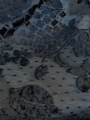 Black Floral Velvet Burnout on chiffon Fabric By the Yard 42″ Wide