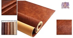Faux Leather Upholstery Fabric 36×54 Waterproof Distressed Bark Brown 1.2mm