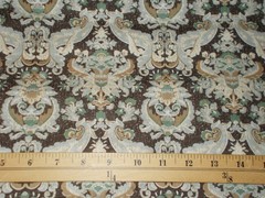 1.5 Yards PAISLEY Multicolor on Brown Print 100% Cotton Quilt Fabric by PIECE