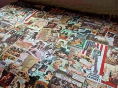 America Fabric Old Poster Textile Polyester 60″x 40″ no:562