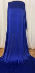 100% Crinkled Silk Crepe Back Satin Deep Royal Blue Fabric 1 Yd. 34″ Long 52″ W