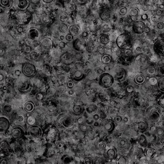 45-inch Echo Circles Cotton Quilter’s Fabric By the Yard Black Ice Black, Gray