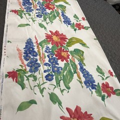 Vtg TEXOPRINT Fabric Original Design 361/8 Floral Watercolor Netherlands 2.5 Yd
