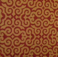 POLLACK ASSOCIATES SO ROCOCO CHERRIES JUBILEE RED GOLD HEAVY FABRIC BY THE YARD