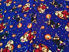 RARE Vintage Halloween By Joan Elliott Trick Or Treat Animals Cotton Fabric 1 Yd