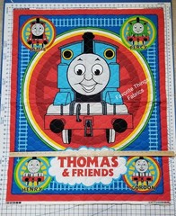 34 1/2″ X 45″ Thomas The Train NEW Unfinished Reversible Print Quilted Panel.