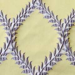 Dull Yellow & Grey Frames Fabric By The Yard Curtain Fabric Upholstery