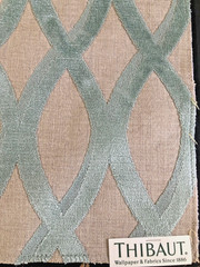 THIBAUT Helix Velvet in Aqua Blue 17″ Textural Fabric Sample