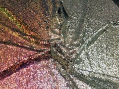 Iridescent Pearl Lavender to Silver Nylon 2WAY Stretch Mesh OMBRE Sequin Fabric