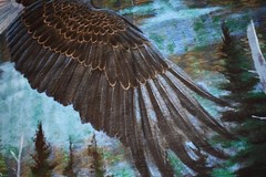 David Textiles National Treasures Bald Eagle Panel 36×45″