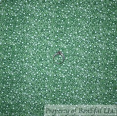 BonEFul FQ Cotton Quilt Dark Kelly Green Tone Calico Tiny Flower Blender Print S