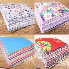 100 Flower Floral Printed Fabric Charm Precut 4″ Squares Fabric Bundles Quilt