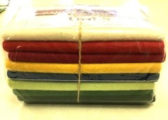 Vtg Hancock Fabrics 70/30 Wools Set Christmas 9 Color 9”x27” Bundle Applique Rug