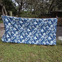 Richloom Outdoor Upholstery Fabric Coastal Blue Tropical Floral 46″ X 94″