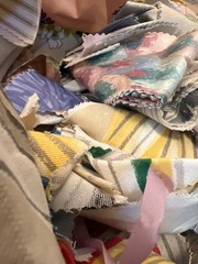 Fabric Scrap Bundle Mixed Patterns & Colors For Crafting Quilting & DIY Projects