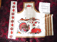 3 SEWING Projects-Halloween & Thanksgiving- Vest, Apron & Tote Bag Cranston VIP