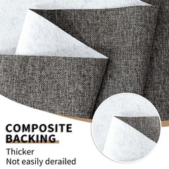 Heavy Linen Fabric 40×57 Inch 1.2mm Thick Solid Cloth Embroidery Dark Grey